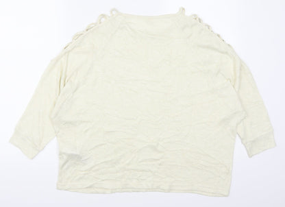 Avon Womens Beige   Basic T-Shirt Size 14