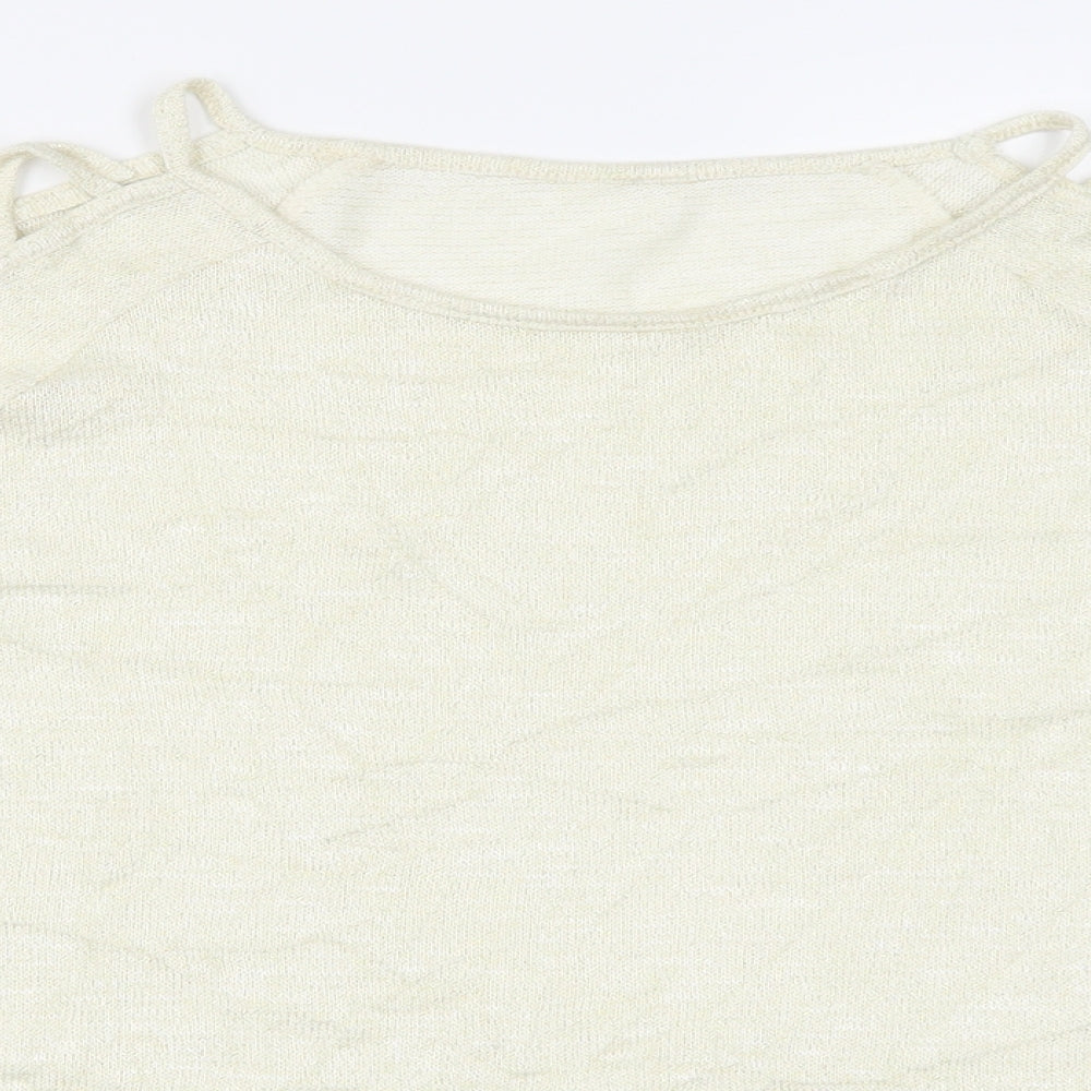 Avon Womens Beige   Basic T-Shirt Size 14