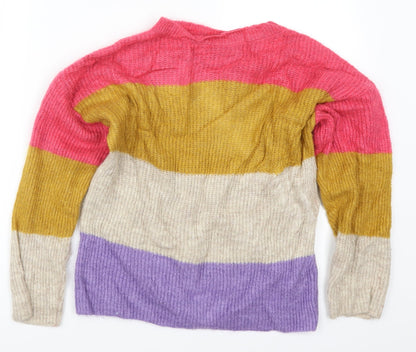 Marks & Spencer Womens Multicoloured Striped  Pullover Jumper Size S