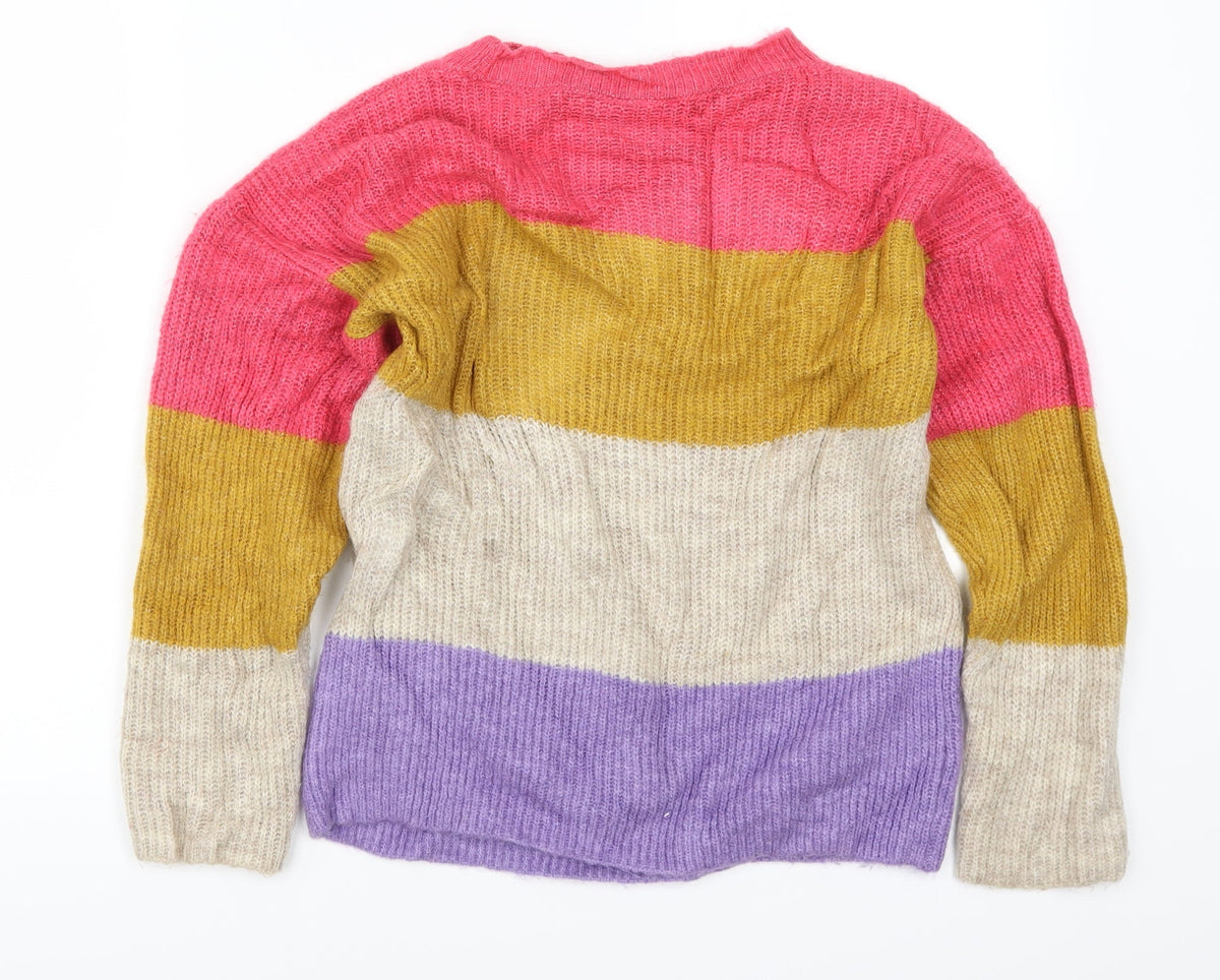 Marks & Spencer Womens Multicoloured Striped  Pullover Jumper Size S