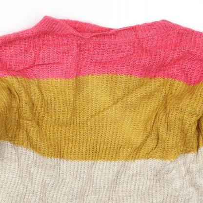 Marks & Spencer Womens Multicoloured Striped  Pullover Jumper Size S