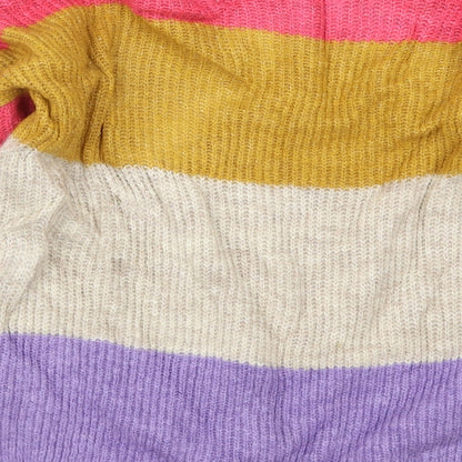 Marks & Spencer Womens Multicoloured Striped  Pullover Jumper Size S
