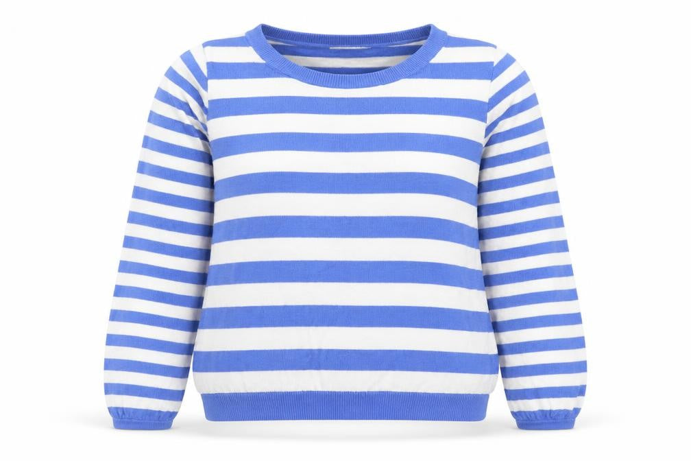 Tu Womens Blue Striped  Pullover Jumper Size 10