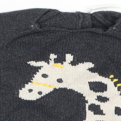 NEXT Girls Grey Polka Dot  Pullover Jumper One Size  - Giraffe
