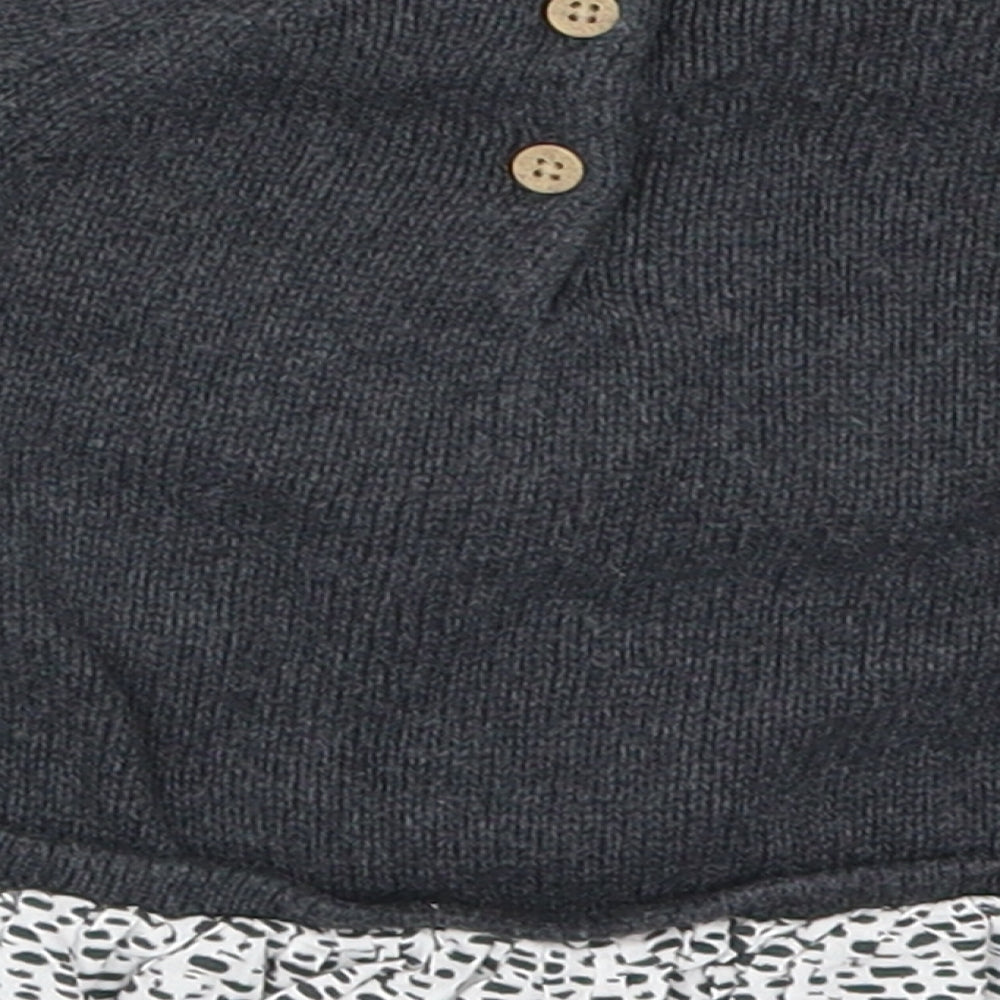 NEXT Girls Grey Polka Dot  Pullover Jumper One Size  - Giraffe