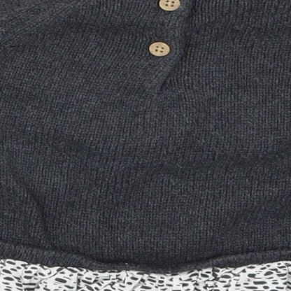 NEXT Girls Grey Polka Dot  Pullover Jumper One Size  - Giraffe