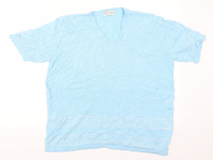 Womens UK Size 16 Emreco Blue Basic T-Shirt