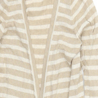 Oasis Womens Beige Striped  Cardigan Jumper Size S