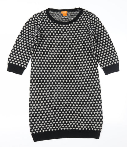 Joe Fresh Womens Black Geometric  Jumper Dress  Size S