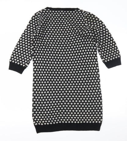 Joe Fresh Womens Black Geometric  Jumper Dress  Size S