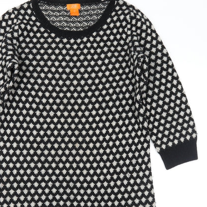 Joe Fresh Womens Black Geometric  Jumper Dress  Size S