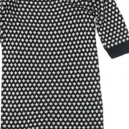Joe Fresh Womens Black Geometric  Jumper Dress  Size S