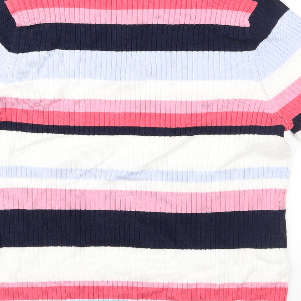 Marks and Spencer Womens Multicoloured Striped  Pullover Jumper Size 12