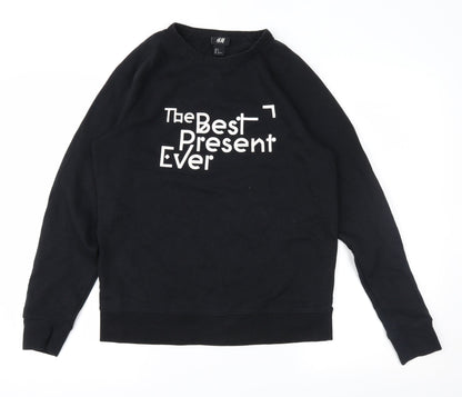 H&M Womens Black   Pullover Sweatshirt Size S  - Xmas