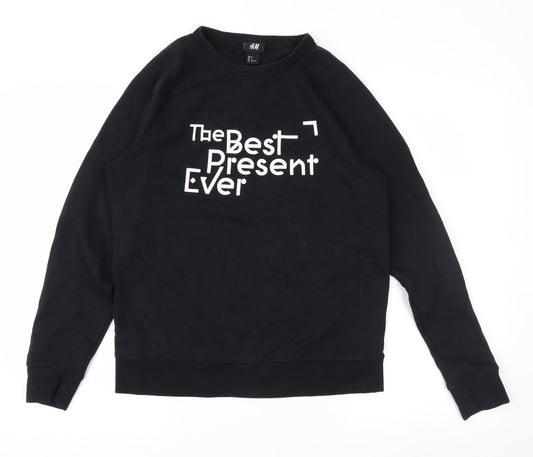 H&M Womens Black   Pullover Sweatshirt Size S  - Xmas