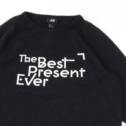 H&M Womens Black   Pullover Sweatshirt Size S  - Xmas
