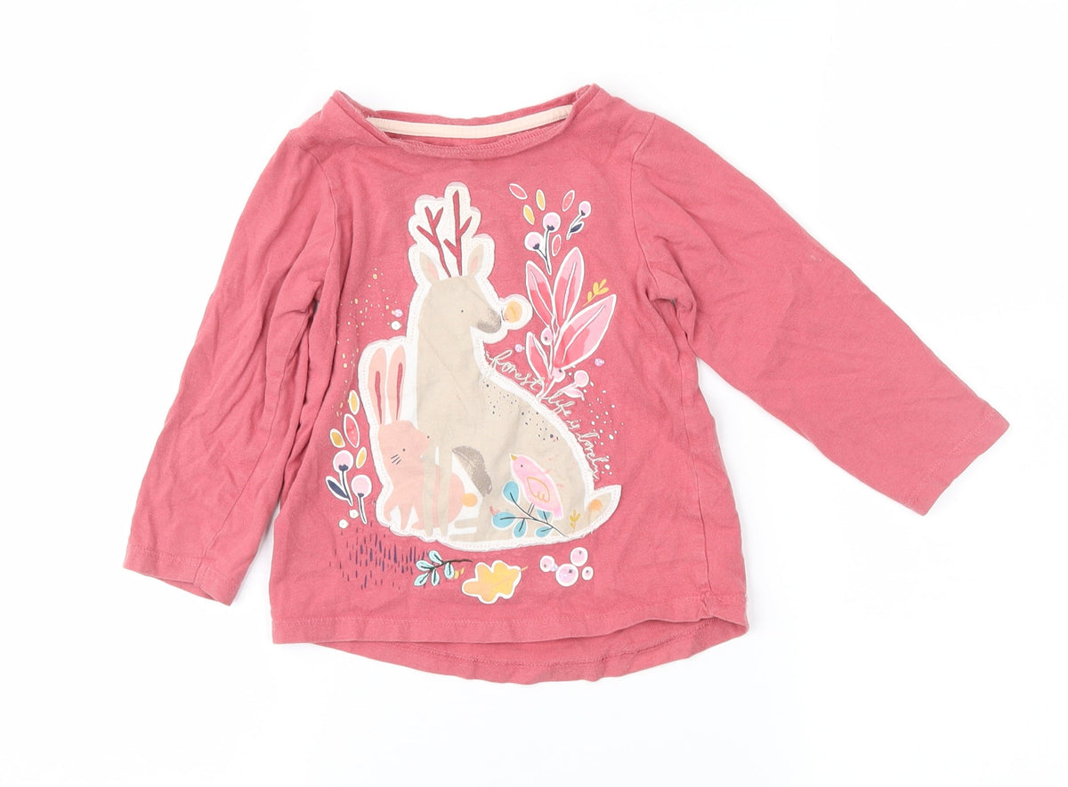 Nutmeg Girls Pink   Basic T-Shirt Size 2-3 Years