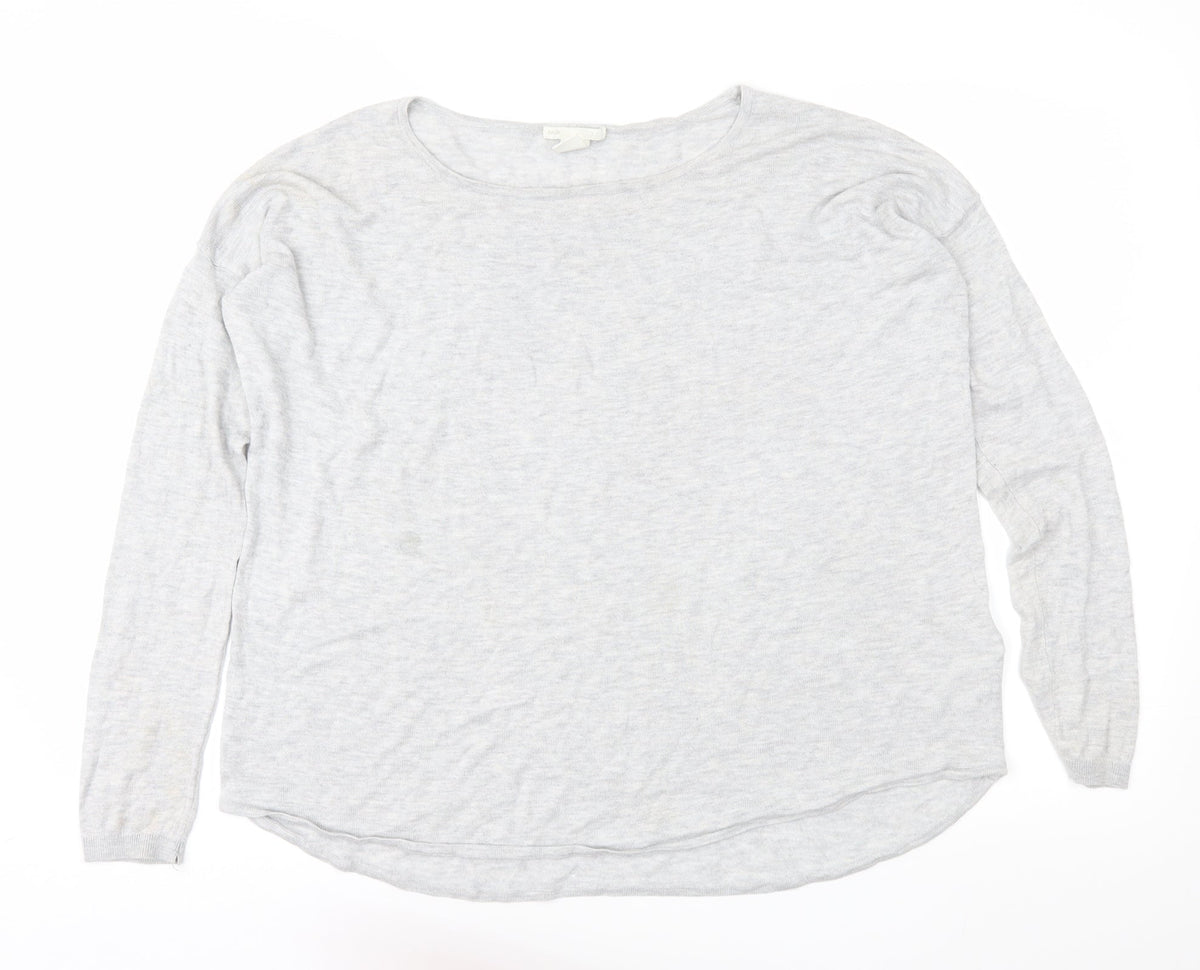 H&M Womens Grey   Pullover Jumper Size M