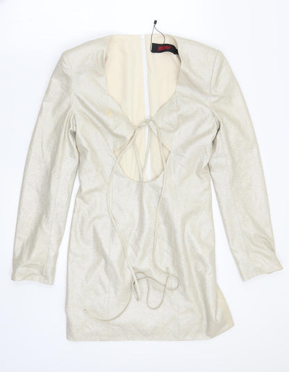 Misspap Womens Silver   A-Line  Size 14