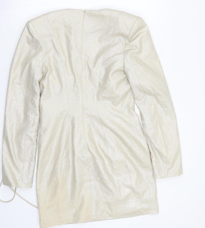 Misspap Womens Silver   A-Line  Size 14