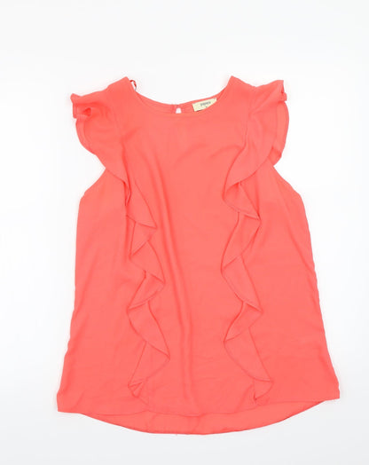 Papaya Womens Orange   Basic Blouse Size 16