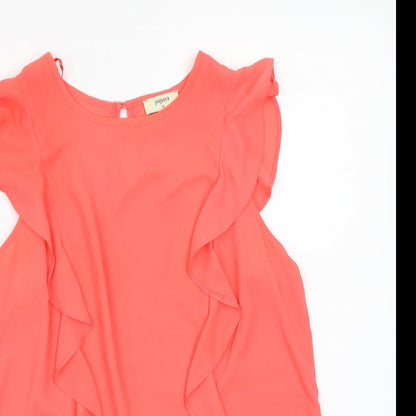 Papaya Womens Orange   Basic Blouse Size 16