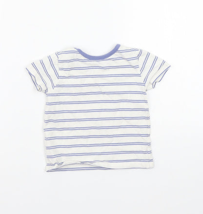 George Baby White Striped  Basic T-Shirt Size 3-6 Months