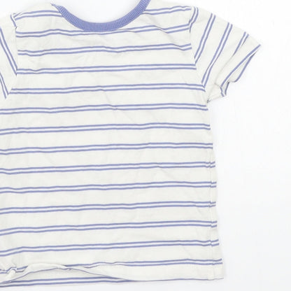 George Baby White Striped  Basic T-Shirt Size 3-6 Months