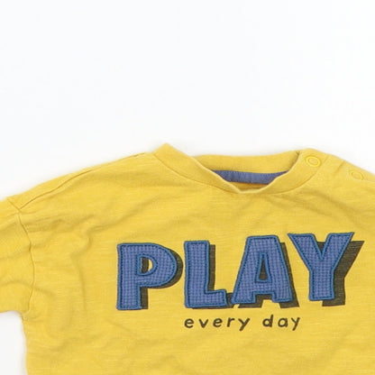 F&F`  Yellow   Basic T-Shirt Size 3-6 Months