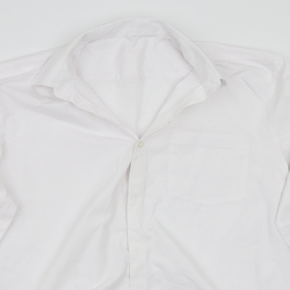 George Girls White  Rayon Basic Button-Up Size 15 Years