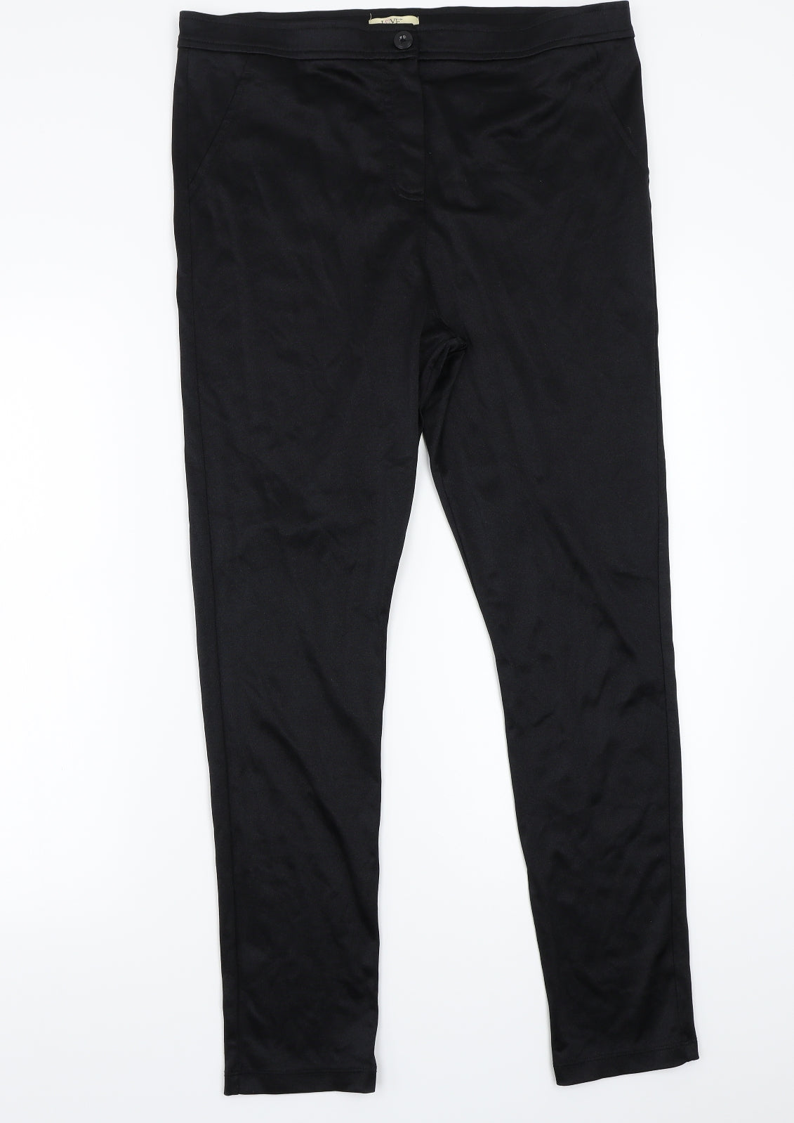 Womens UK Size 34 Love Label Regular Fit  Black Trousers