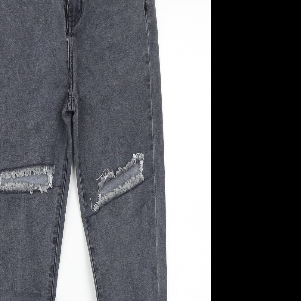 Pretty little thing Womens Grey   Skinny Jeans Size 6 L24 in