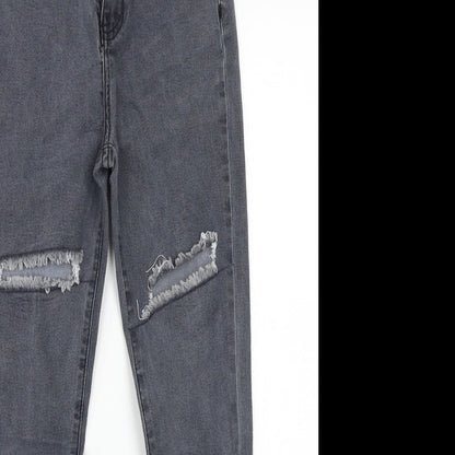 Pretty little thing Womens Grey   Skinny Jeans Size 6 L24 in