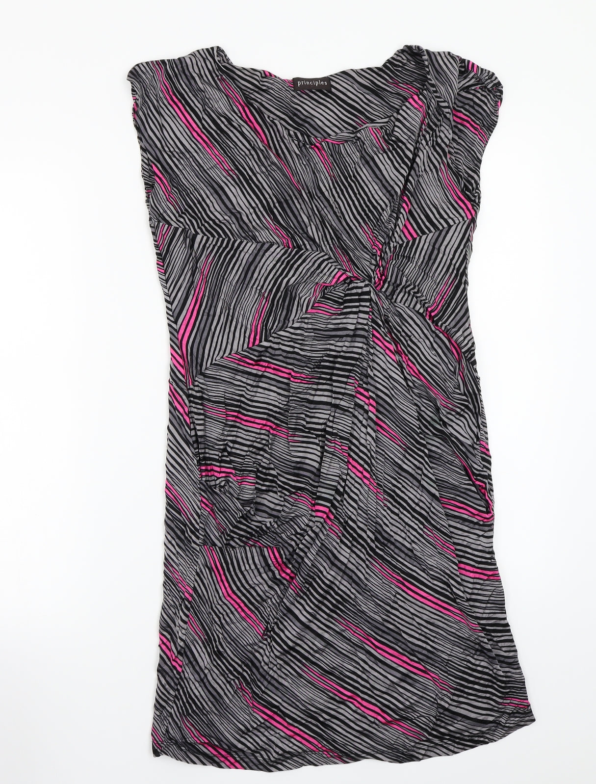 Principles Womens Grey Animal Print  A-Line  Size 16