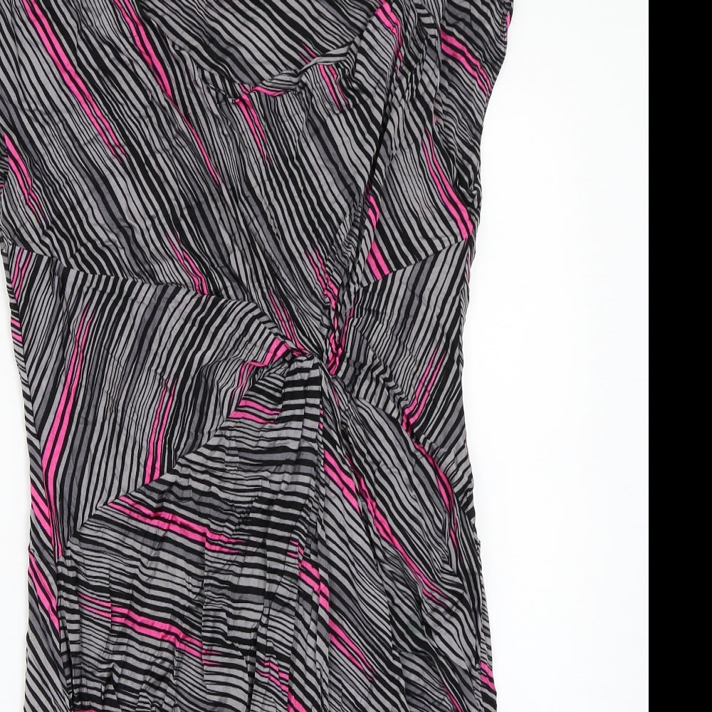 Principles Womens Grey Animal Print  A-Line  Size 16