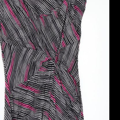Principles Womens Grey Animal Print  A-Line  Size 16