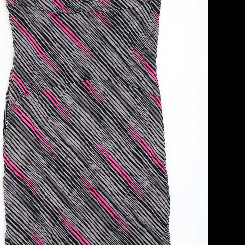 Principles Womens Grey Animal Print  A-Line  Size 16