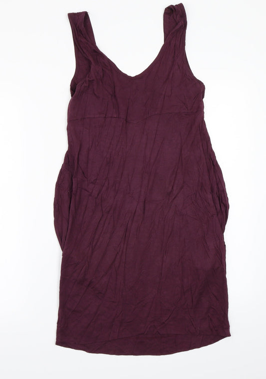 Topshop Womens Purple  Rayon A-Line  Size 10