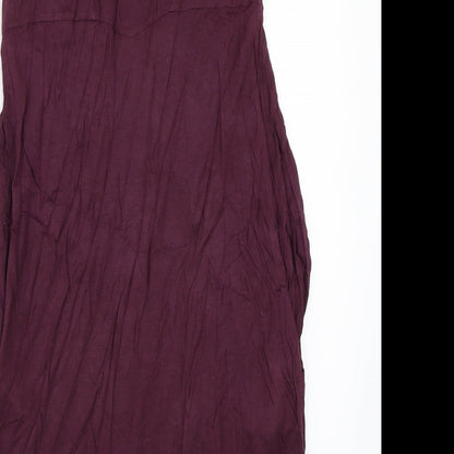 Topshop Womens Purple  Rayon A-Line  Size 10