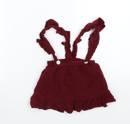 Preworn Girls Red   Skater Skirt Size 6-9 Months