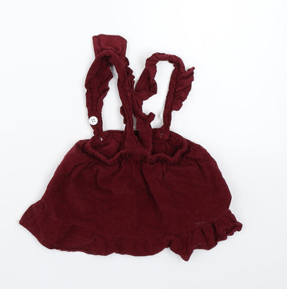 Preworn Girls Red   Skater Skirt Size 6-9 Months