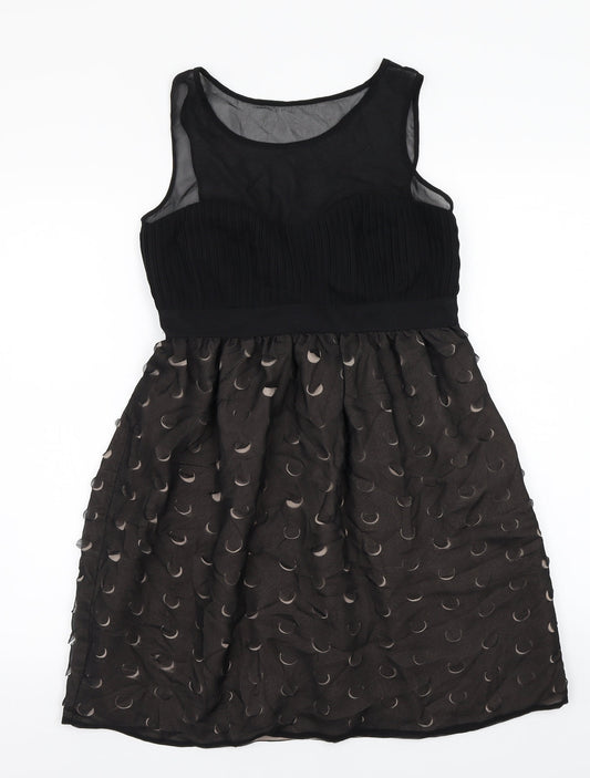 NEXT Womens Black  Rayon A-Line  Size 8