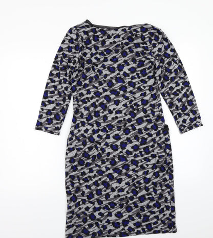 F&F Womens Grey Animal Print  A-Line  Size 8