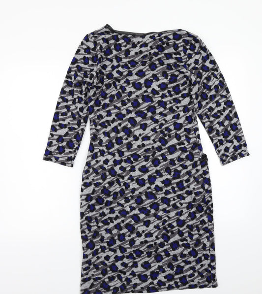 F&F Womens Grey Animal Print  A-Line  Size 8