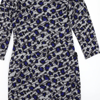 F&F Womens Grey Animal Print  A-Line  Size 8