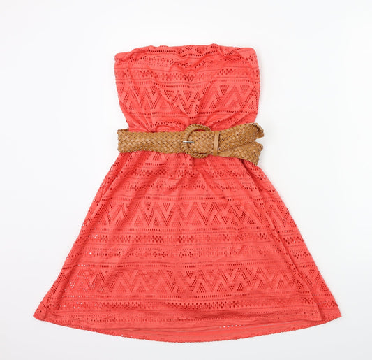 Almost Famous Womens Pink   A-Line  Size M