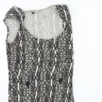 River Island Womens Black Geometric  Tank Dress  Size 8  - Shoulder Pads