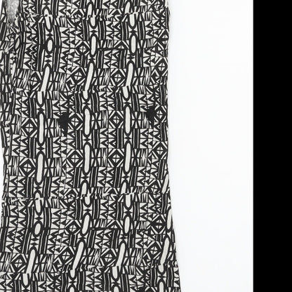 River Island Womens Black Geometric  Tank Dress  Size 8  - Shoulder Pads