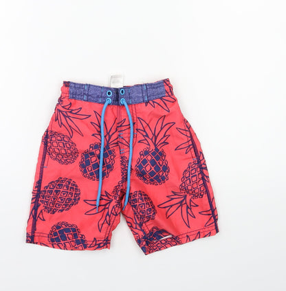 NEXT Boys Red Floral  Bermuda Shorts Size 4 Years
