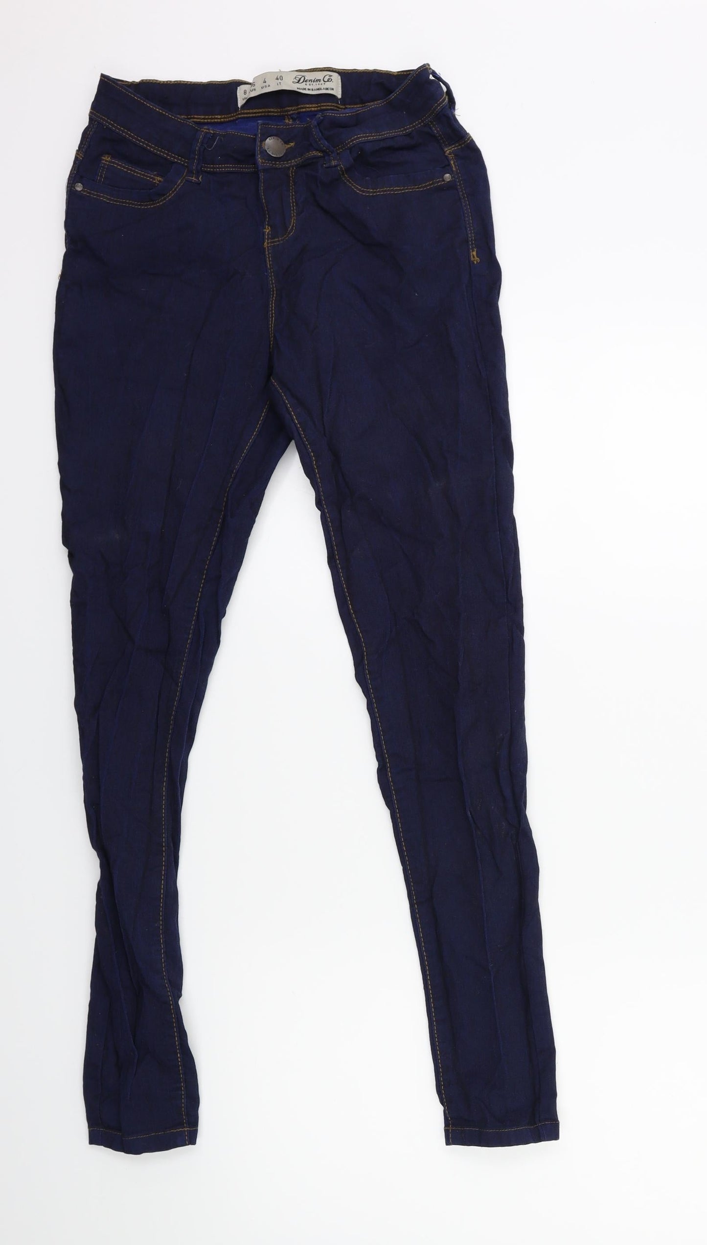 Denim & Co. Womens Blue  Denim Skinny Jeans Size 8 L28 in
